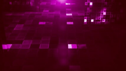 Wall Mural - abstract geometric background 3d animation motion graphics with mesh waves in vibrant glowing neon p