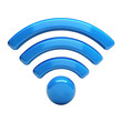 © shabbir - Blue wifi icon isolated on transparent background