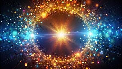 Wall Mural - Abstract background with glowing particle effects, magic, particles, abstract, glowing, background, energy, futuristic