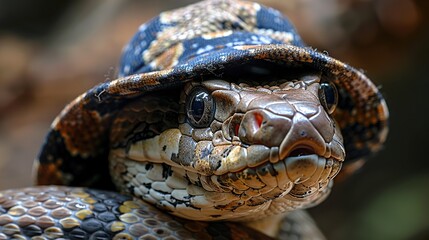 Wall Mural - Snake Wearing a Hat