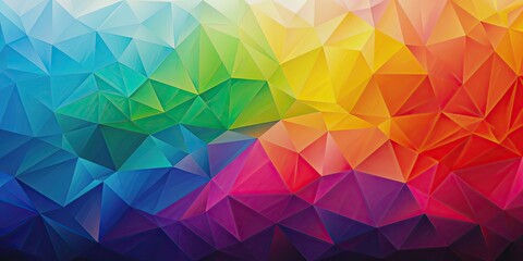 Canvas Print - Colorful lowpoly abstract background, geometric, vibrant, warm, vivid, triangle, colorful, background, design, polygon, digital