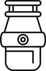 Sticker - Gas water heater boiler icon, outline style