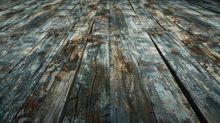 Sticker - Aged wooden floor with empty space