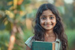 © PRASANNAPIX - Cute indian school girl smiling and holding books