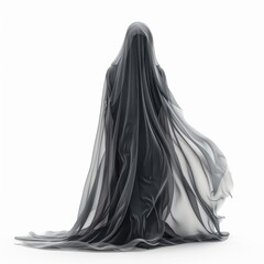 Ghost spirit on solid white background, single object