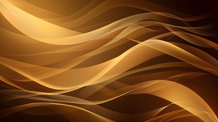 Sticker - Waves and stripes on an abstract, golden brown vector background.