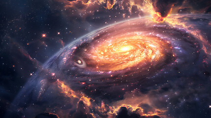planet earth in galaxy space