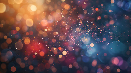Wall Mural - colorful firework with bokeh background. new year celebration, abstract holiday background