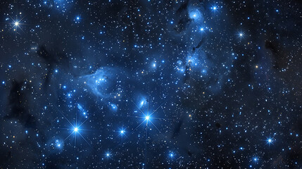 Wall Mural - deep space shining stars in night sky, constellation star field, galaxy