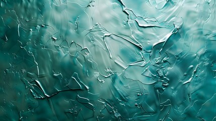 Poster - A textured abstract background featuring fluid, swirling teal tones and layered patterns for artistic and design use. 