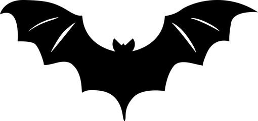 Bat Outline Silhouette on White Canvas | bat silhouette