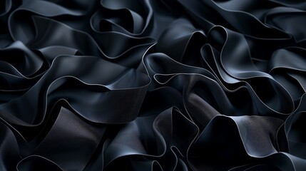 Wall Mural - Abstract Black Fabric Texture