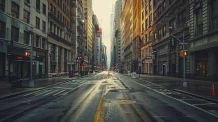 Naklejka na meble distante city street 