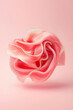 © Atomic62 Studio - Sliced pork or bacon that looks like a pink flower, showcasing graceful folds and a serene aesthetic against a pastel pink backdrop.