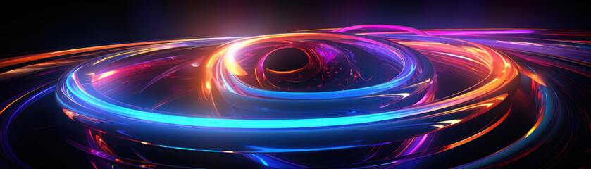 Wall Mural - vibrant swirling lights create a mesmerizing abstract background, perfect for technology, art, or de
