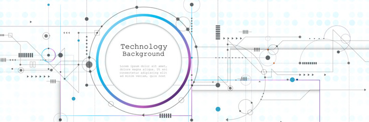 Wall Mural - Vector Abstract circuit board pattern, Illustration high tech computer, engineering, science, internet connection technology on white color background. Datum digital technology and futuristic concept