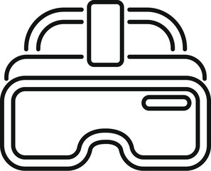 Canvas Print - Simple icon of a vr headset, designed with thick lines and a focus on its key features