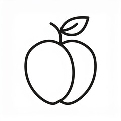 Wall Mural - peach icon