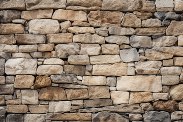 Processed collage of old ancient sand block wall texture in daylight. Background for banner