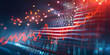 © Taskmanager - Visual representation of stock market trends in the USA with fluctuating graphs and data points, symbolizing economic activity and market performance.