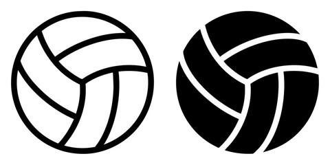 Wall Mural - ofvs652 OutlineFilledVectorSign ofvs - volleyball ball vector icon . isolated transparent . outline and filled version . AI 10 / EPS / PNG . g11998