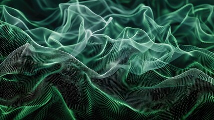 Poster - Texture Holographic Green Black. Generative AI