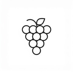 Sticker - grapes icon isolated on white