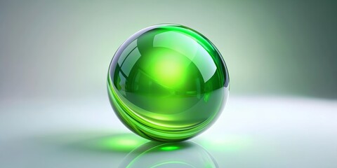 Wall Mural - green glass sphere