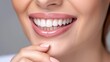 © Pter - high quality shot of the lower half of a woman's face, highlighting a bright and cheerful smile