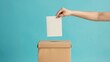 © Drap - ballot box casting vote election on a blank background
