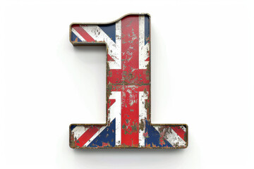 UK flag styled number 1