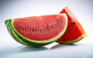 Poster - Watermelon on white background
