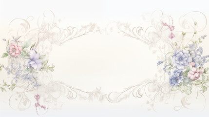 Wall Mural - frame with flowers