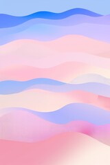 Sticker - Fresh Gradient Waves in Soft Pastel Colors for Calm Ambiance