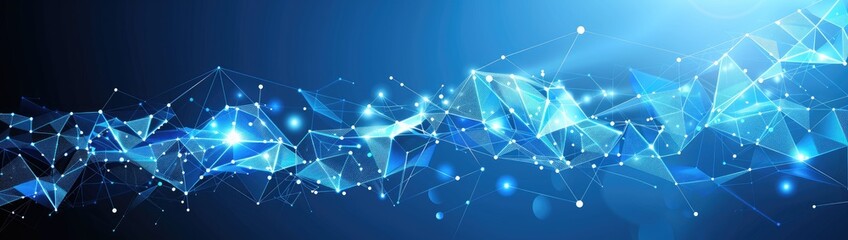 blue geometric shape abstract technology background