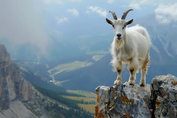 Sticker - mountain goat on a rock