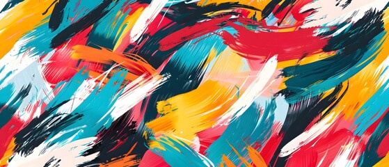 Canvas Print - Abstract Paint Strokes Background