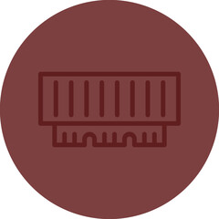 Ram Vector Line Maroon Circle Maroon