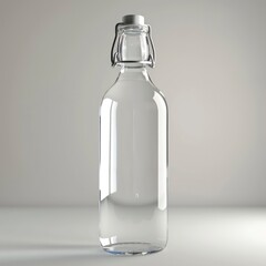 Bottled water displayed against a plain white background, emphasizing its clean and refreshing nature.