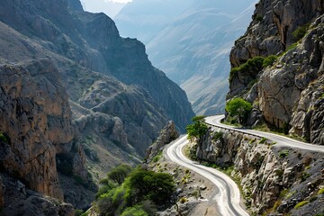 Sticker - road in mountains