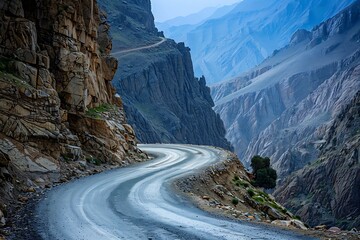 Poster - road to the mountain