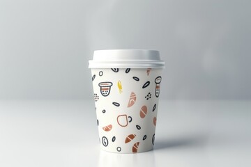 Sticker - A cup of coffee with a unique pattern