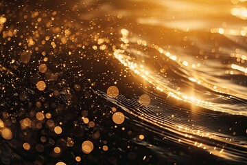 Poster - colorful background with lots of bubbles, bokeh background with shimmering water droplets, creating refreshing vibe