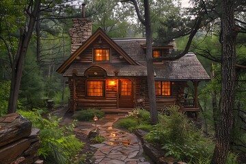 Poster - house in the forest