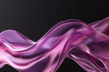 Wall Mural - A closeup of a purple flowing fabric against a dark background