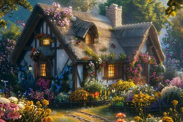 Wall Mural - house in the village