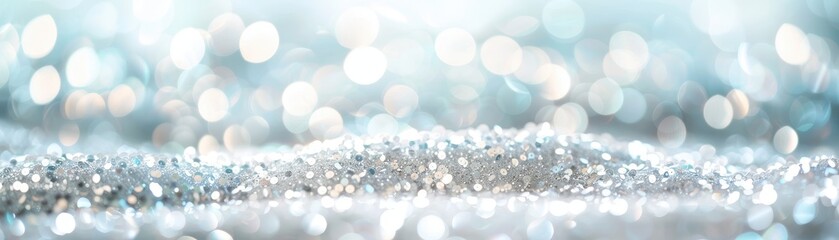 Wall Mural - a blurry image of snow with a lot of white and silver specks