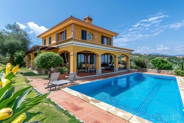 Poster - pool in the garden