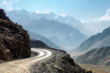 Poster - mountain road in the mountains