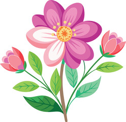 Wall Mural - spring flower vector art